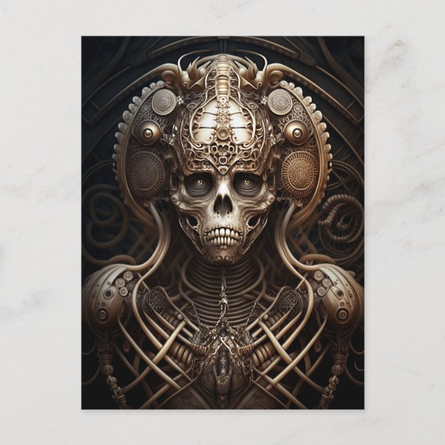 Skull Monster Skeleton Horror Postcard (Front)