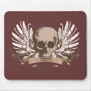 Skull montage - bronze mouse mat