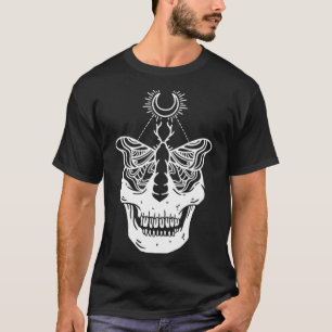 Skull Moon Moth Pastel Goth Gothic Occult Wicca Me T-Shirt