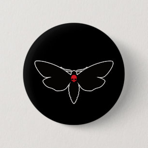 Skull Moths Skull Moth Death Moth – Entomology 6 Cm Round Badge