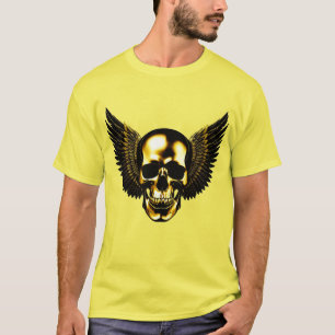 Skull Motif in a Monochrome Palette T-Shirt