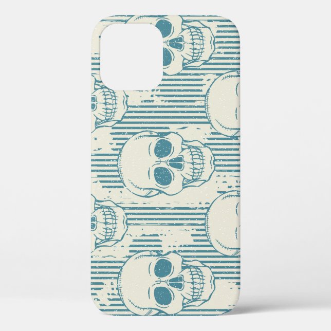 Skull Motif: Seamless Freehand Pattern Case-Mate iPhone Case (Back)