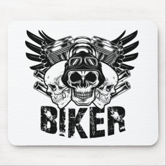 skull moto biker mouse mat
