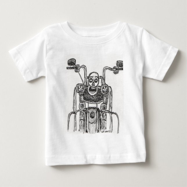 Skull Motorcycle   Baby T-Shirt (Front)