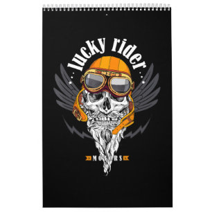 Skull Motorcycle Gift For Motorbike Lovers Calendar