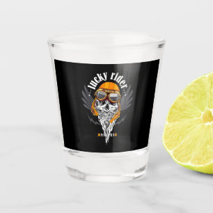 Skull Motorcycle Gift For Motorbike Lovers Shot Glass