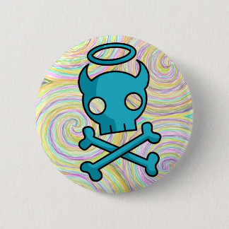 Skull Muffin Factory Swirled Button