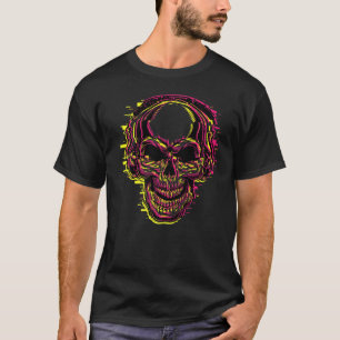 Skull Music Blur   T-Shirt