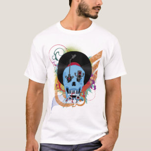 Skull Music Grunge Splatter T-Shirt