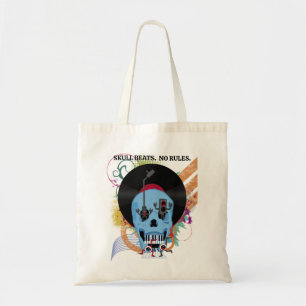 Skull Music Grunge Splatter Tote Bag