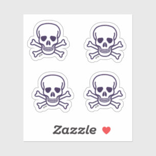 Skull n Bones 4 small contour stickers