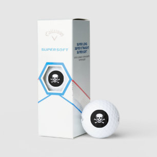 Skull n Bones Black Callaway Soft golf balls 3 pk
