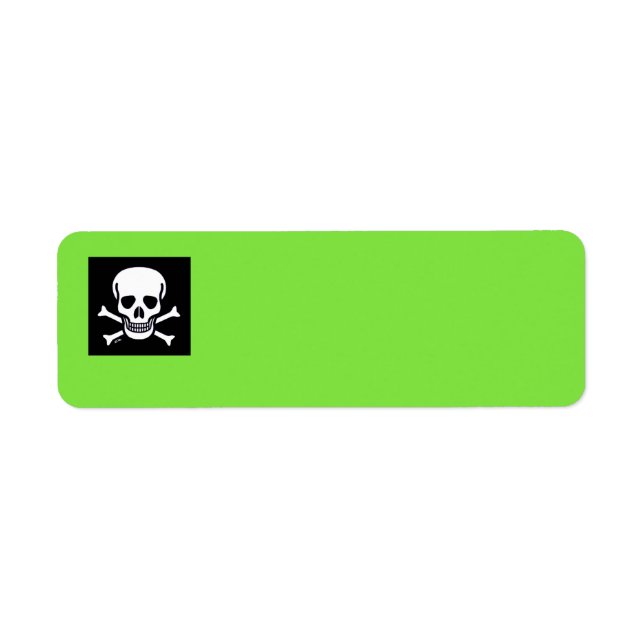 Skull n Bones black green return address labels (Front)