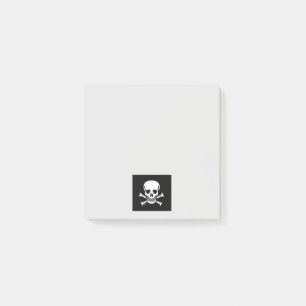 Skull n Bones Black grey note pads