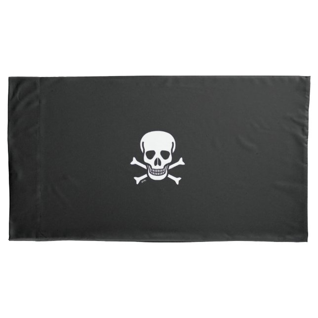 Skull n Bones Black king pillowcase (Front)