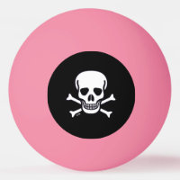 Skull n Bones Black oran glo 1 star ping pong ball