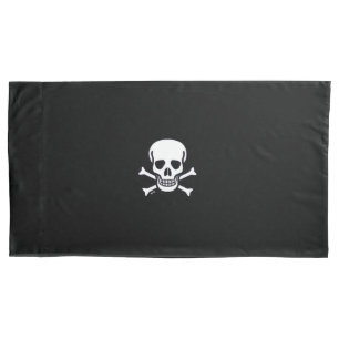Skull n Bones black pillowcase king