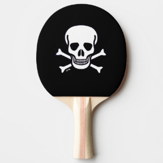 Skull n Bones Black ping pong paddle