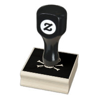 Skull n Bones Black rubber stamp
