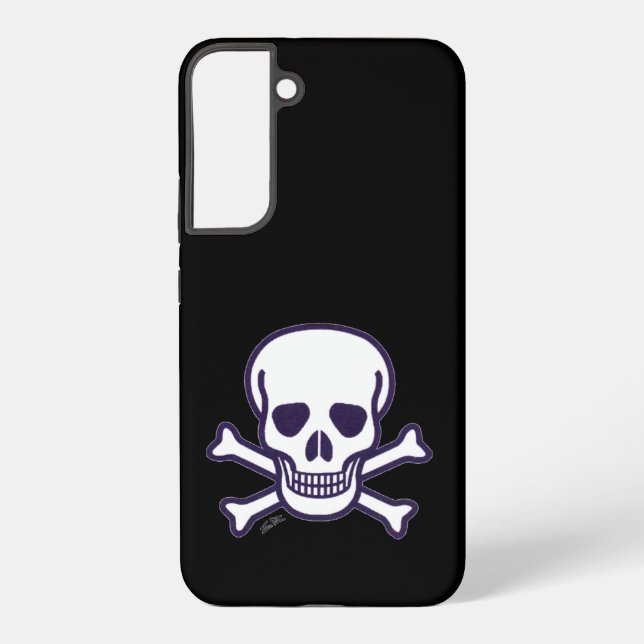 Skull n Bones black Samsung S22 Plus phone case (Back)
