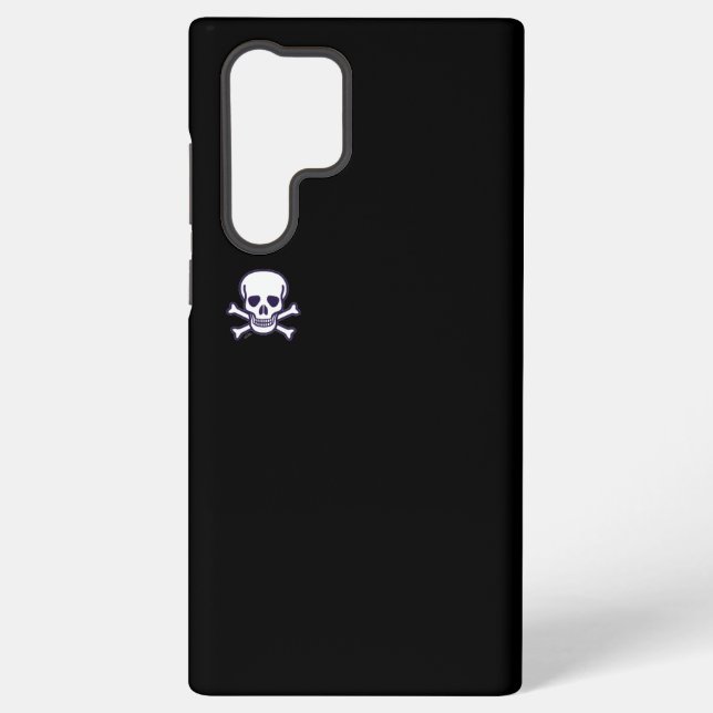 Skull n Bones black Samsung S22 Ultra phone case (Back)