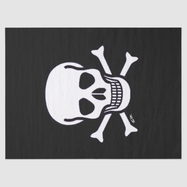 Skull n Bones black tissue paper (Front)