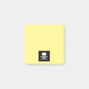 Skull n Bones Black yellow note pads