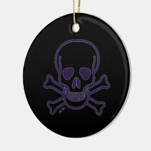 Skull n Bones Ghost hanging ornament