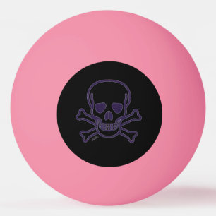 Skull n Bones Ghost oran glo 1 star ping pong ball