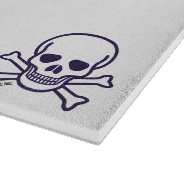 Skull n Bones glass cutting board (Corner)