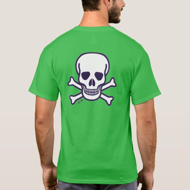 Skull n Bones men green T-shirt back (Back)