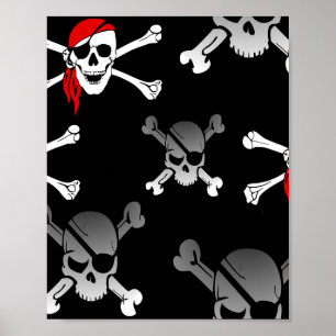 Skull n bones Party Pirate Poster