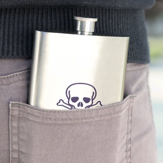 Skull n Bones stainless steel flask (In Situ)