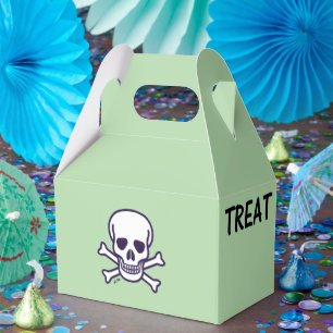 Skull n Bones Trick Treat green gable favour boxes