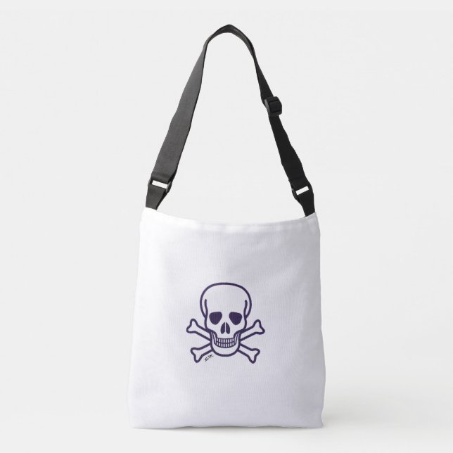 Skull n Bones white crossbody bag (Front)