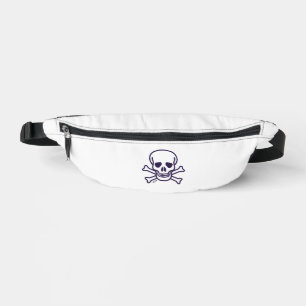 Skull n Bones white fanny pack