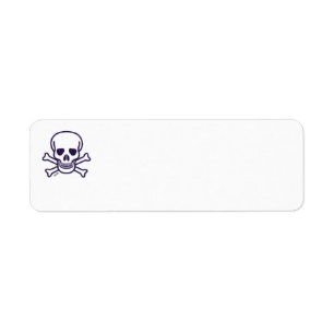 Skull n Bones white return address labels