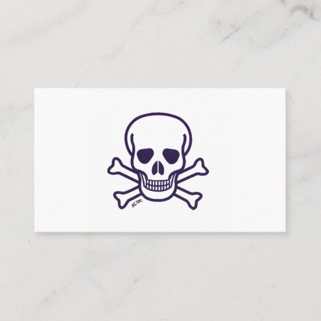 Skull n Bones white standard business card (Front)