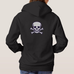 Skull n Bones women black hooded sweatshirt back