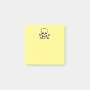 Skull n Bones yellow 3x3 note pads