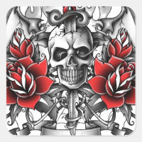 Skull n Dagger with Devil wings