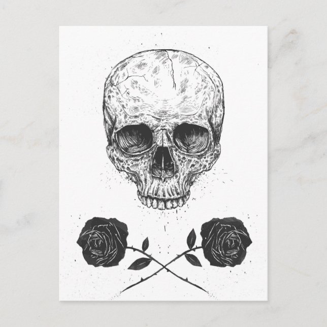 Skull N' Roses Postcard (Front)