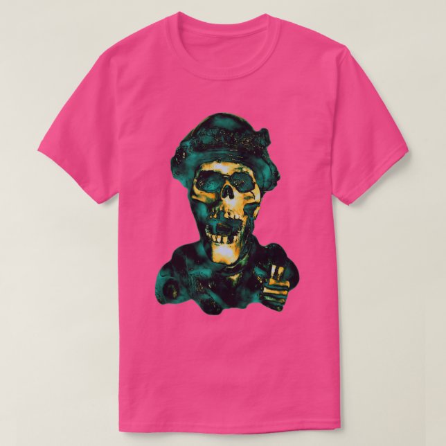 skull neon glow in dark 4 T-Shirt (Design Front)