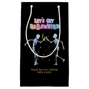 Skull Neon Halloween Halloweird Dancing Skeletons Small Gift Bag