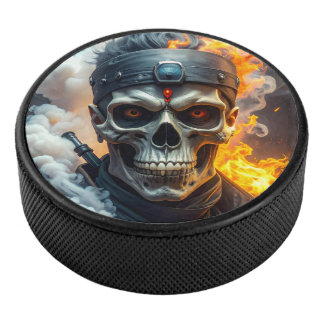 Skull of Doom Hockey Puck