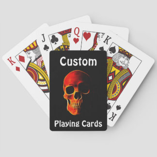 Skull of Flames Poker Cards Template