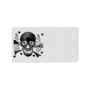 Skull of Hearts Label