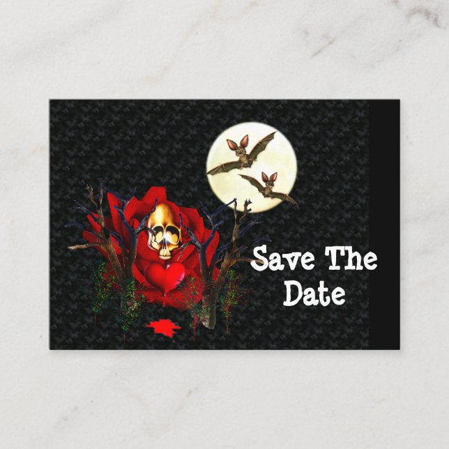 Skull Of Love and Bats Enclosure Card (Front)