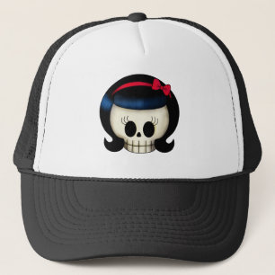 Skull of Rockabilly Girl Trucker Hat