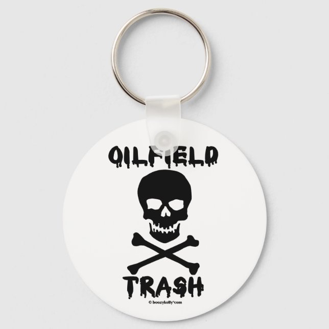 Skull,Oil Field Trash,Keyring,Oil, Key Ring (Front)